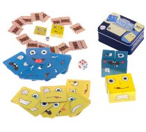 Attīstošā Bērnu Galda Spēle Konstruktors Koka Kluči Bloki Sejas Emocijas | Educational Kids Board Game Constructor Building Blocks Faces Emotions