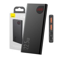 Baseus Adaman Metal Power Bank with LCD Display 10000mAh, 22.5W, Black | Pārnēsājams Ārējais Portatīvais Akumulators Lādētājs