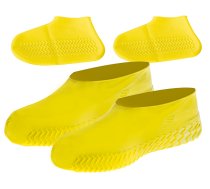 Ūdensizturīgs Apavu Pārvalks Zābaki, S Izmērs 26-34, Dzeltens | Waterproof Rain Shoes Boots Covers, Yellow