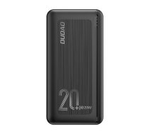 Dudao Portatīvais Ārējais Akumulators Lādētājs 20W 20000mAh, Melns | Power Bank for Apple iPhone Android Samsung Huawei Xiaomi Phone Tablet