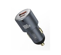 XO Car Charger USB and USB-C, 100W, Dark Grey | Automašīnas Telefona Lādētājs