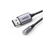 Ugreen CM477 Audio Adapter, USB to Mini Jack 3.5mm AUX, Gray | USB Audio Adapteris Pāreja