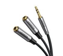 Ugreen AV191 Splitter Mini Jack AUX 3.5mm (Male) to 2x Mini Jack AUX (Female) Audio Cable 20cm | Audio Vads Kabelis Pārveidotājs