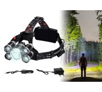 Trizand 5 x LED T6 CREE galvas lukturis - headlamp, LED headlamp, Trizand headlamp