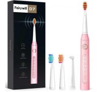 FairyWill FW-507 D7 Elektriskā Zobu Birste + 4 Uzgaļi, Rozā | Sonic Toothbrush