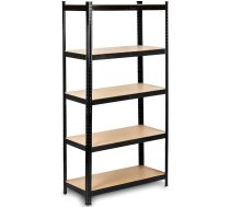 Saliekams Metāla Noliktavas Biroja Istabas Plaukts Skapis, 180x90x40cm, Melns | Folding Rack for Home Warehouse Office