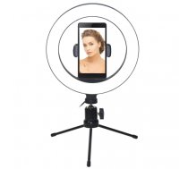 Vakoss Pastāvīgās Dienas Gaismas Komplekts ar Mini Statīvu Tripodu + 72 LED | Ring Light Desktop Flash LED Live Stream Holder-Table Stand