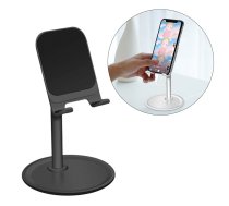 Telefona Planšetdatora Galda Statīvs Turētājs (K3S), Melns | Desktop Phone Tablet Holder Stand