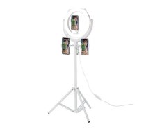 Remax Pastāvīgās Dienas Gaismas Komplekts ar Statīvu 1.9 m + LED ar 3x Telefona Turētājiem | Vlogging Ringlight Photo Video Lamp + Tripod Mount