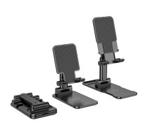 Borofone Galda Telefona Planšetes Planšetdatora Turētājs Statīvs, Melns | Desktop Telescopic Bracket Table Holder Stand for Smartphone Tablet