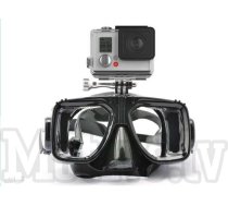 Gopro Hero 7 / 6 / 5 / 4 Underwater Sea Diving Mask, black - niršanas maska ar kameras stiprinājumu