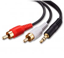 Audio kabelis vads 3.5mm mini jack to 2x RCA (tulpes) 1.5m AUX | Cable