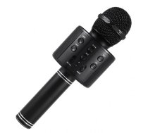 Bezvadu mikrofons ar iebūvētu skaļruni WS-858, Melns | Karaoke microphone portable wireless speaker