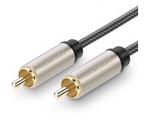 Ugreen AV133 RCA Cinch Male to Male Cable - 1m, Grey | Savienotājvads Tulpes Audio Pāreja