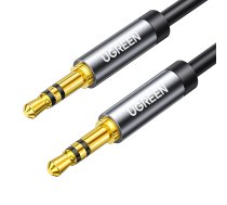 Ugreen Mini Jack AUX Audio Cable 3.5mm, 1m, Black | Audio Vads Kabelis