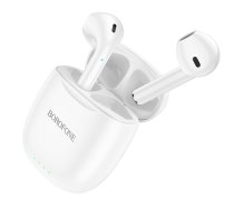 Borofone BW17 True Wireless Earphones TWS Bluetooth Stereo Earbuds, White | Bezvadu Austiņas ar Uzlādes Kasti
