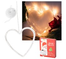 Sienas Loga LED Gaismeklis Lampa Ziemassvētku Jaungada Rotājums Dekorācija "Sirds", 17x17cm | Luminous Christmas Decoration