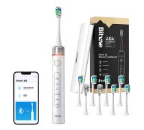 Soniskā zobu birste, elektriskā zobu suka ar lietotni, uzgaļu komplektu un ceļojuma futrāli Bitvae S2 (balta) | Sonic Toothbrush