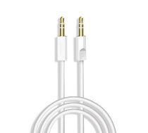 Dudao AUX Mini Jack 3.5mm Cable 3-pole Stereo 2m, White | Audio Vads Kabelis