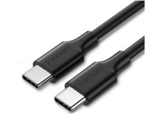 UGREEN USB Type C to USB Type C Charging Cable 60W 3A 1m, Black | Lādētājvads Datu Pārraides Kabelis
