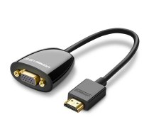 Ugreen Unidirectional HDMI (male) do VGA (female) Cable Adapter FHD, Black | Audio Video Kabelis Pāreja Adapteris