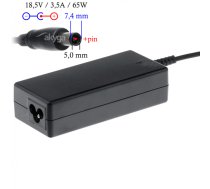 Akyga Notebook Laptop Power Supply for HP AK-ND-03 65W 18.50V 3.5A plug 7.4 * 5.0 mm | Lādētajs Laptopam