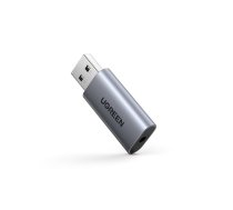 Ugreen CM383 USB to AUX Mini Jack 3.5mm Audio Adapter, Grey | Audio Adapteris Pāreja