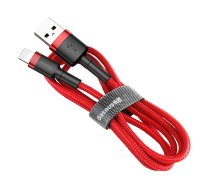 Baseus Cafule Wire USB to Apple iPhone Lightning Data Charging Cable 2.4A / 0,5M, Red | Lādētājvads Datu Pārraides Kabelis