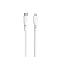 Dudao USB Type C to Apple iPhone Lightning Cafule Data Charging Cable, 6A, 65W, 1m, White | Lādētājvads Datu Pārraides Kabelis