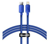 Baseus Crystal Shine USB Type C to Apple iPhone Lightning Data Charging Cable, PD, 20W, 1.2m, Blue | Lādētājvads Datu Pārraides Kabelis