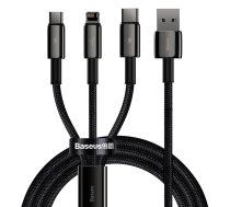 Baseus Tungsten 3in1 Data Charging Cable USB Type C / Apple iPhone Lightning / Micro USB, 3.5A, 1.5m | Uzlādēs Vads Lādētājs Datu Kabelis