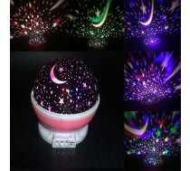 Dream Rotating Night star projection lamp, pink lamp - nakts lampa projektors Star Master