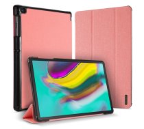 Vāks apvalks pārvalks priekš Samsung Galaxy Tab S5e SM-T720 | DUX DUCIS Tri-fold Cloth Texture Tablet Case - Pink