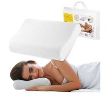 4Fizjo ERGO Ortopēdiskais Spilvens, Profilēts, 60x40 cm, Balts - orthopedic pillow, contoured pillow