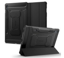 Samsung Galaxy Tab S9 FE 10.9'' (SM-X510 / X516B) Spigen Rugged Armor Book Case Cover, Black | Planšetes Vāciņš Maciņš Apvalks Grāmatiņa