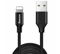 Baseus Yiven USB to Apple iPhone Lightning Cafule Data Charging Cable, 1.5A, 3m, Black | Uzlādes Lādētājvads Datu Pārraides Kabelis