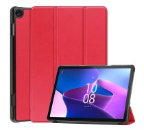 Lenovo Tab M10 (3rd Gen) (TB-328FU) Trifold Stand PU Leather Hard Protective Cover Case, Red | Planšetes Vāciņš Maciņš Apvalks Grāmatiņa