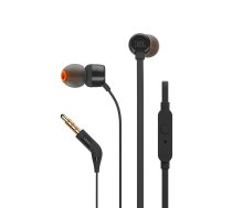 JBL Tune 110 Wired Earphones with Microphone, Black | Vadu Austiņas ar Mikrofonu