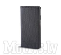 Samsung Galaxy A6 2018 A600 Magnet TPU Book Case Cover Wallet with Pockets - Black, vāciņš ar gumijas turētāju un kabatu