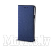 Apple iPhone XS Max 6.5" Magnet TPU Book Case Cover - Blue, vāciņš ar gumijas turētāju un kabatu
