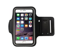 Skriešanas fitnesa sporta rokas aproce, izmērs XL - melna | Sport Armband Case, Black