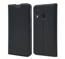 Samsung Galaxy A20e (SM-A202F) Magnetic Leather Case Cover Card Holder, Black | Telefona Vāciņš Maciņš Apvalks Grāmatiņa