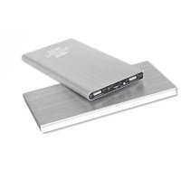 Portatīvais akumulators lādētājs 20000mAh | Power Bank Slim Aluminium Silver