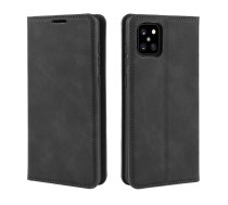Samsung Galaxy Note 10 Lite (SM-N770F) Silky Touch PU Leather Wallet Case Cover - Black | Vāciņš Māciņš