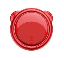 Baseus Bear Aluminium Ring Holder for Phone, Red | Alumīnija Telefona Gredzens Riņķis Turētājs