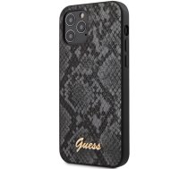 Apple iPhone 12 Pro Max 6,7" Guess GUHCP12LPUSNSMLBK Black Hard Case Cover Script Python Collection | Telefona Vāciņš Maciņš Apvalks Grāmatiņa