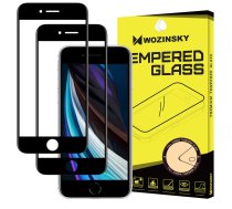 Apple iPhone 7 / 8 / SE (2020) (2022) 4.7" 5D Pilna Pārklājuma Aizsargstikls 2 gab., Melns | Tempered Glass for Screen Protector