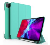 Apple iPad Pro 11 ( 2020, 2021 ) Tri-fold Stand Smart Leather Cover Case with Pen Slot, Cyan | Vāks Maciņš Maks Grāmatiņa Apvalks