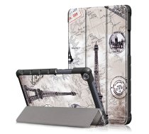 Huawei MediaPad M5 Lite 8.0" Tri-fold Stand Cover Case, Eiffel Tower | Vāks Apvalks Pārvalks Grāmatiņa Planšetdatoram
