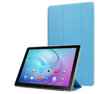 Samsung Galaxy Tab A7 10.4 (2020) (SM-T500/505) Silk Texture Tri-fold Stand Leather Cover Case, Sky Blue | Vāks Apvalks Pārvalks Grāmatiņa Planšetdatoram